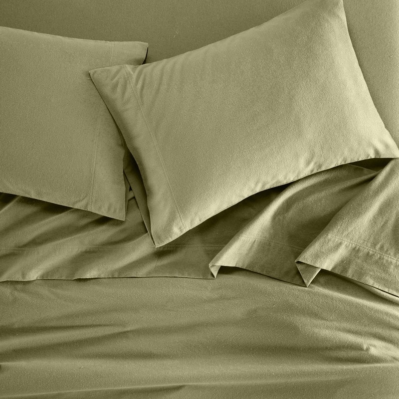 Superior Solid Flannel Cotton Fuzzy Deep Pocket Sheet Set