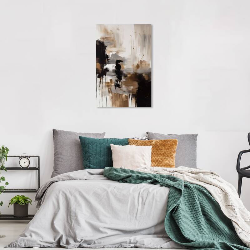 Wynwood Studio Abstract The Knight Jumps Over Black and Modern & Contemporary Wall Art Canvas Print - 36 x 24