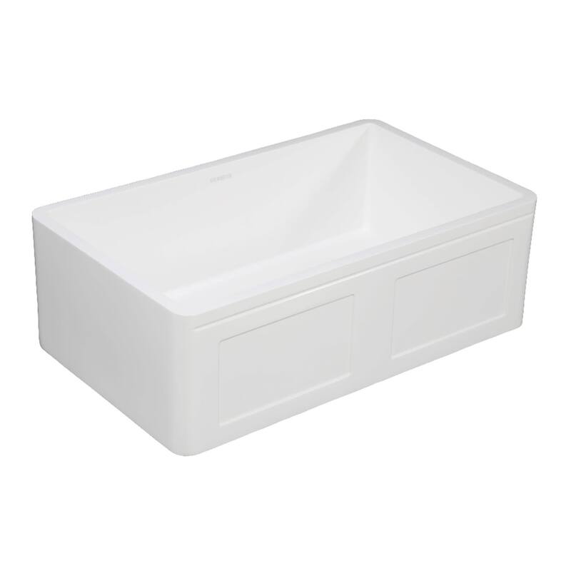 Kingston Brass Arcticstone 30" Farmhouse Single Basin Stone Composite - Matte White