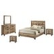 preview thumbnail 8 of 7, Best Quality Weathered Brown Panel Bedroom Sets