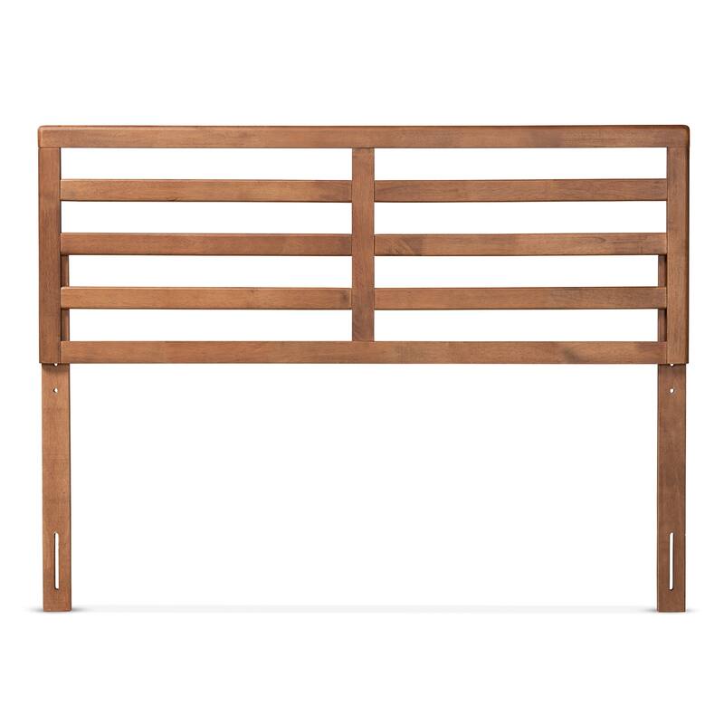 Full Size Headboard Ash Walnut Wood - Neo-Classical Design, 2.5" Height Adjustable, Bedroom Decor