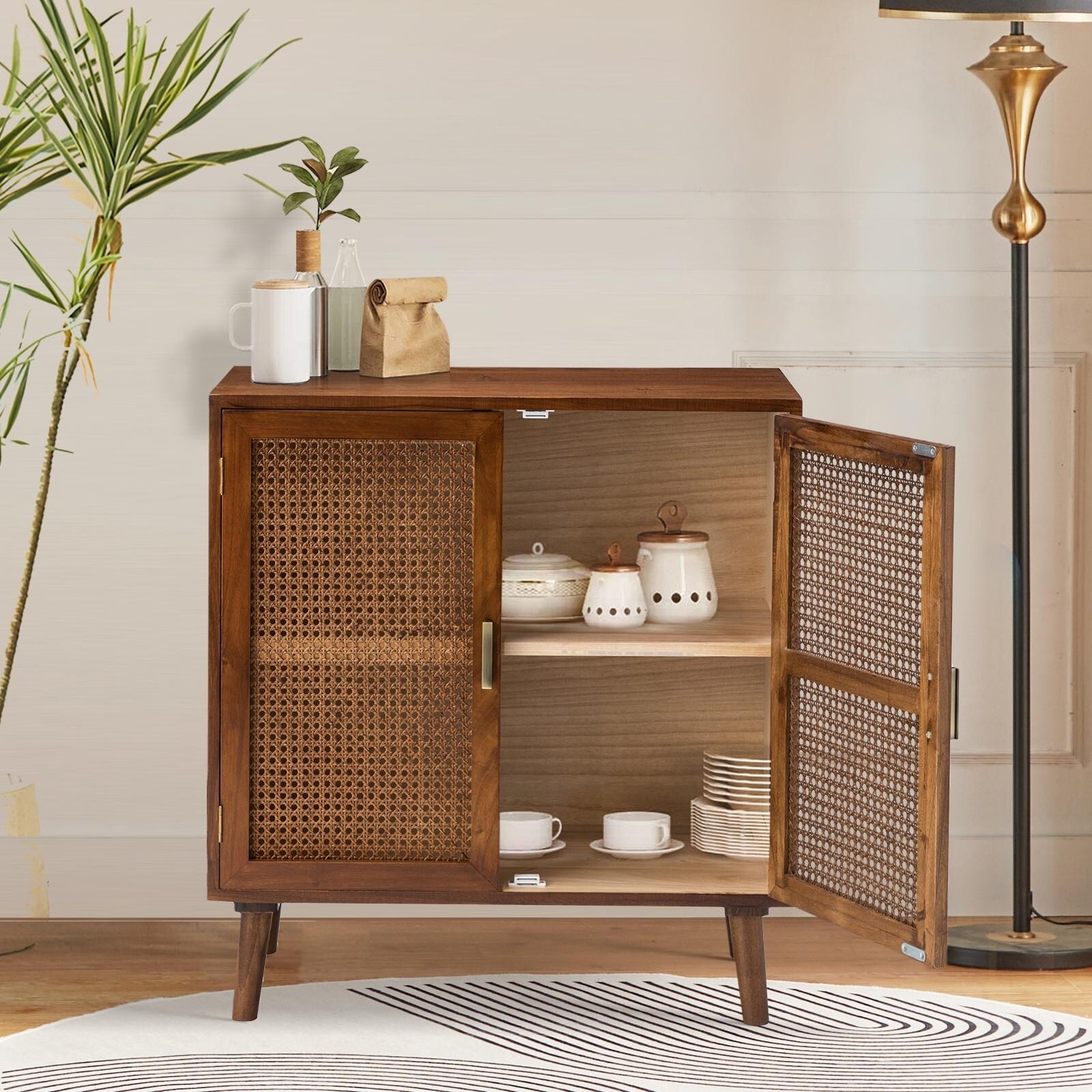 Borsippa 2-Door Accent Cabinet with Shelves by HULALA HOME