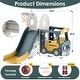 preview thumbnail 7 of 5, Green+Yellow 4 in 1 Toddler Slide, Kid Slide for Toddlers Age 1-3, Indoor Outdoor Bus Themed Toddler Playset Toddler Playground