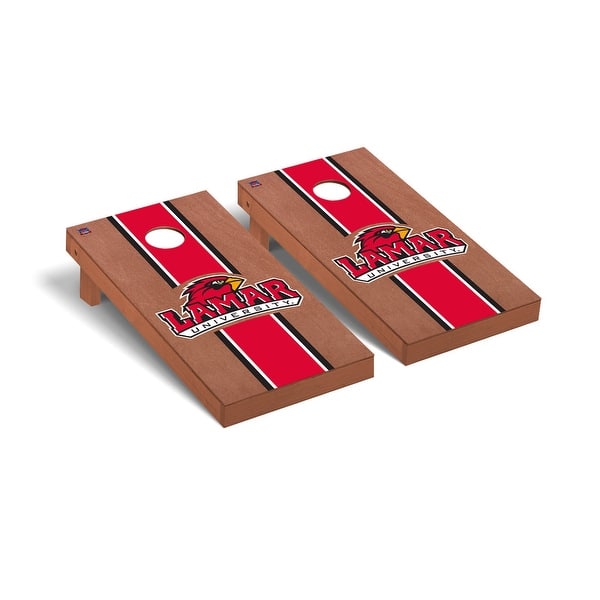 slide 2 of 5, Lamar LU Cardinals Rosewood Cornhole Board Set
