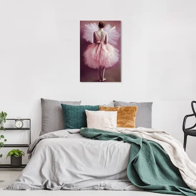 Wynwood Studio Fashion and Glam Ballerina II Pink and Traditional Wall Art Canvas Print