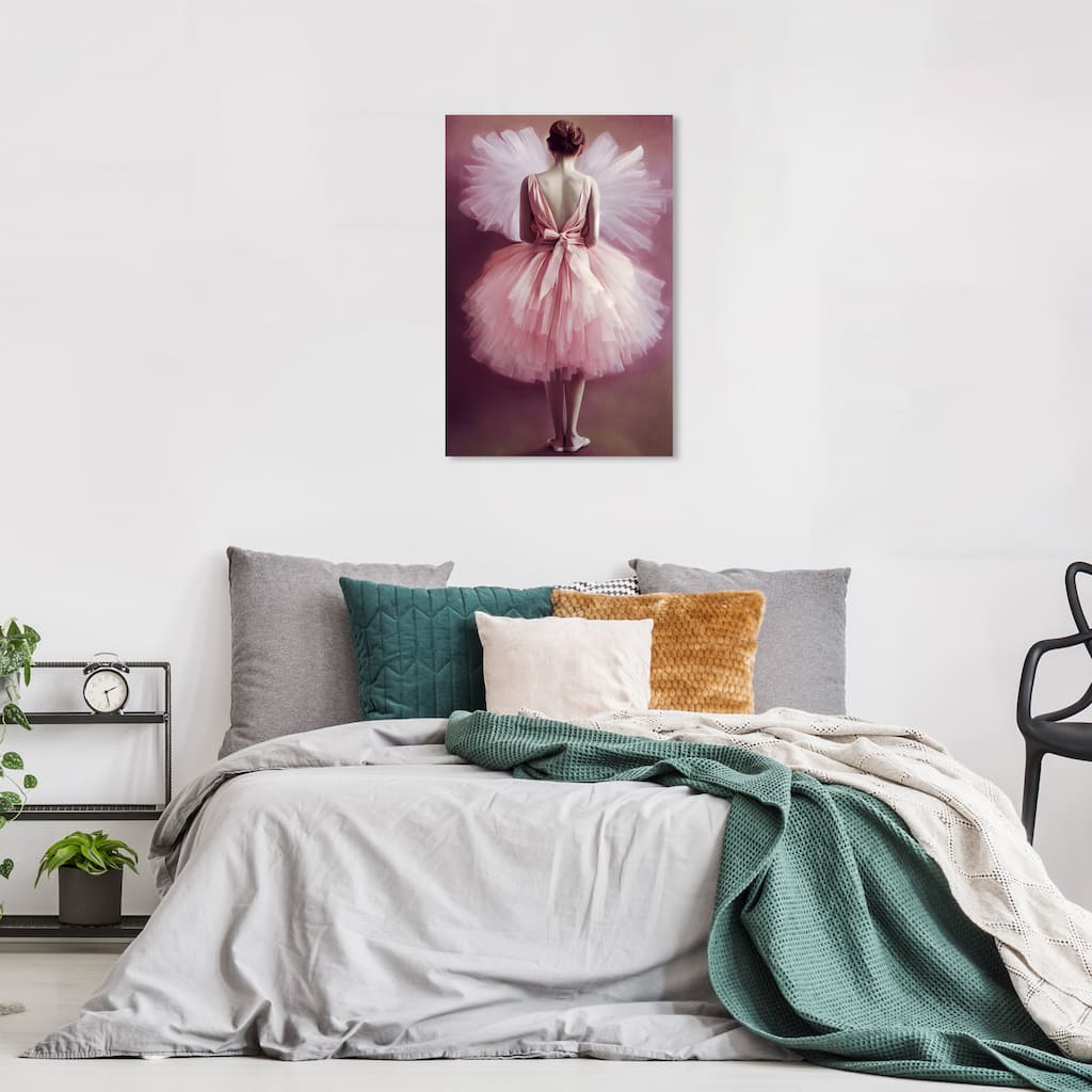 Wynwood Studio Fashion and Glam Ballerina II Pink and Traditional Wall Art Canvas Print