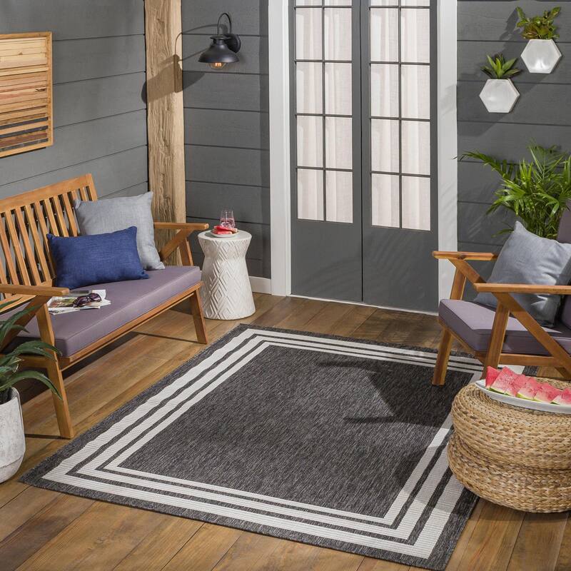 Livabliss Eagean Updated Traditional Stripe Indoor / OutdoorArea Rug