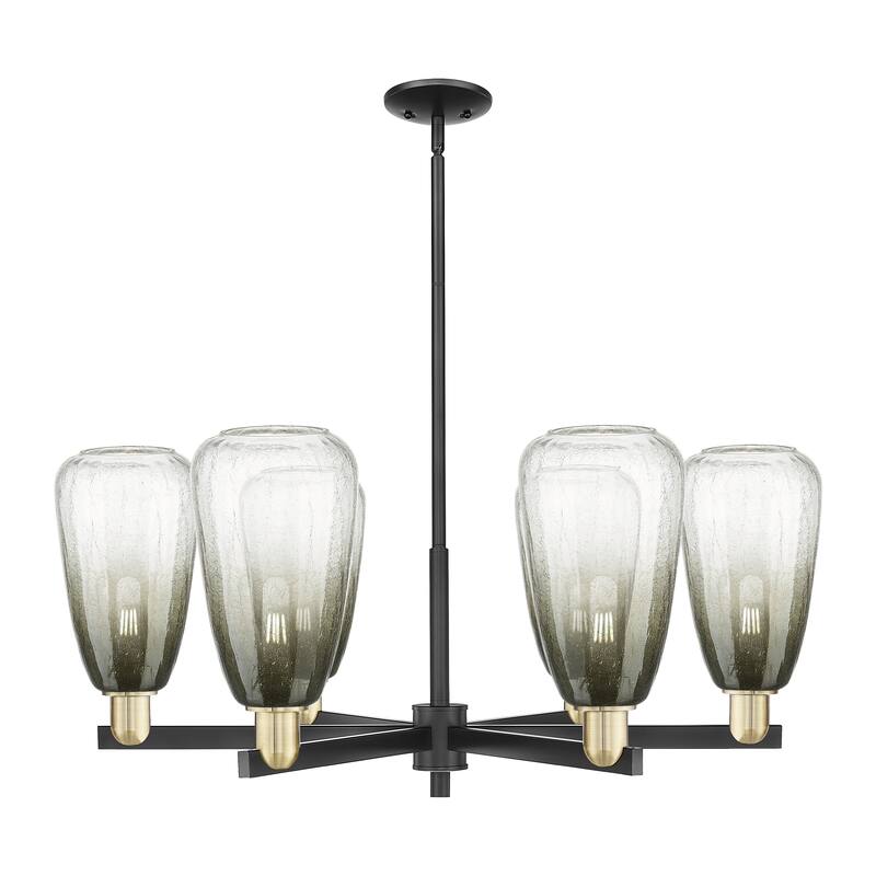 Innovations Lighting Downtown Urban - Brookhaven Almond - 6 Light 24" Stem Hung Chandelier