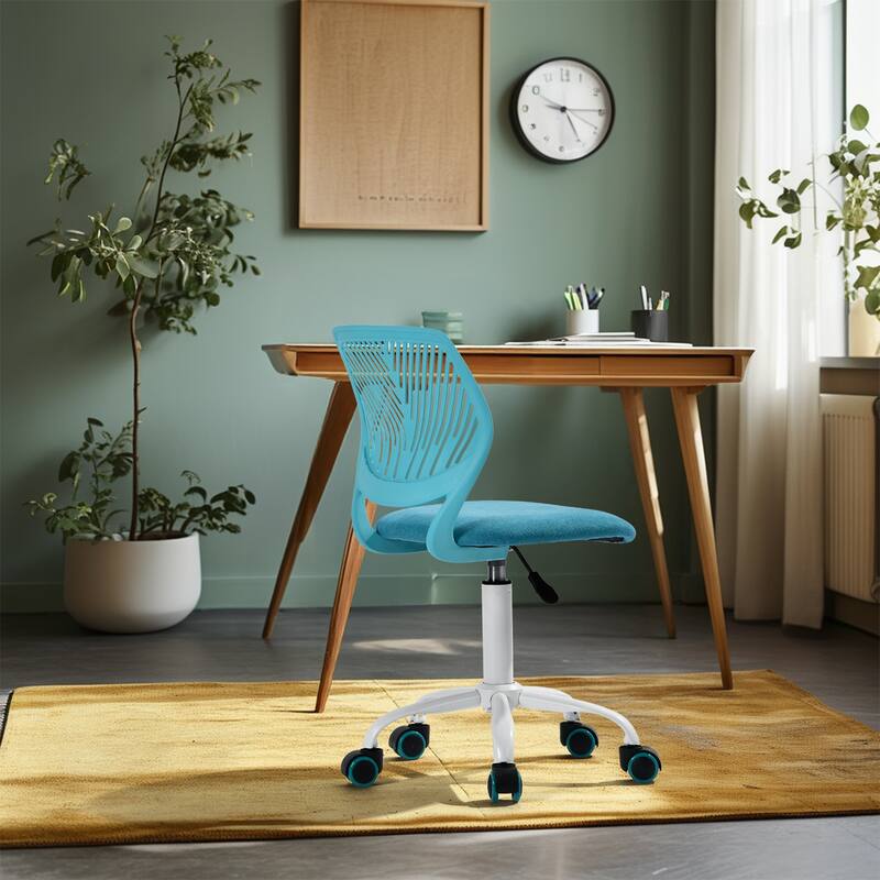Writing Task Chair 360 Swivel,Low Mid PP Mesh Back Fabric Seat, Height Adjustable