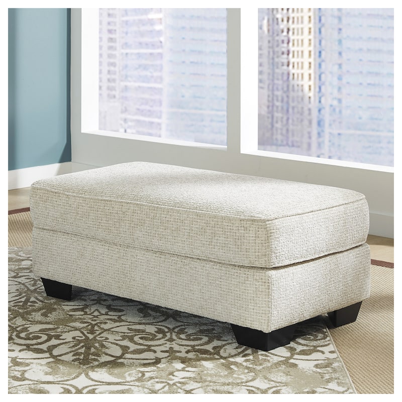 Signature Design by Ashley Monaghan Beige Ottoman - Beige - 44" W x 23" D x 18" H