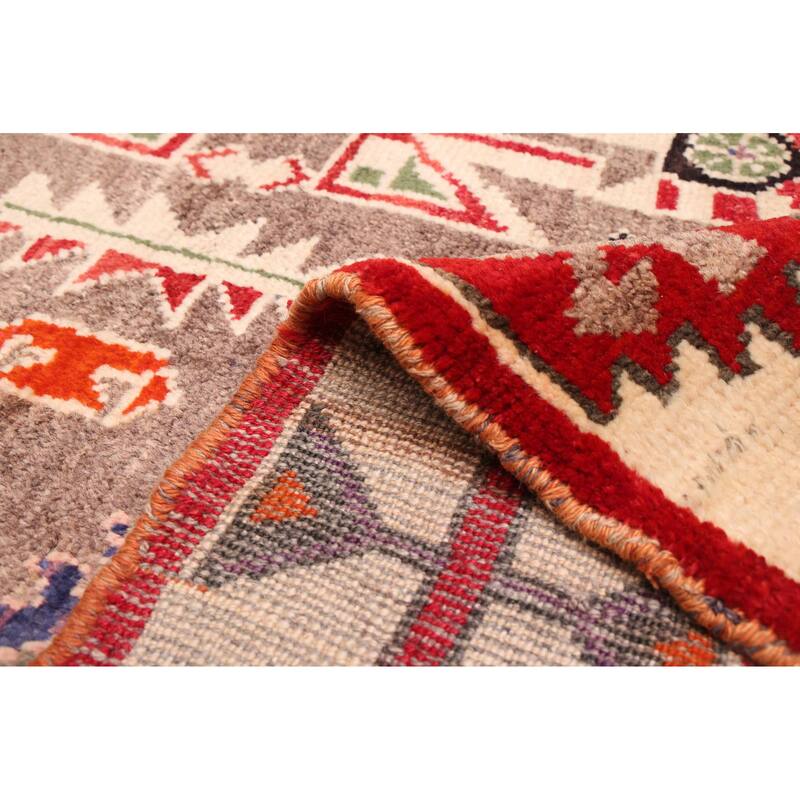 ECARPETGALLERY Hand-knotted Melis Vintage Dark Grey Wool Rug - 5'0 x 7'1