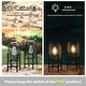 preview thumbnail 26 of 24, Glitzhome Set of 2 Metal Black Solar Powered Outdoor Lantern with Stand