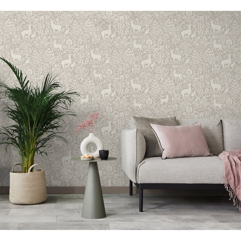 Deer Woods Non-pasted Wallpaper – 396in. x 21in. – Covers 56 square feet