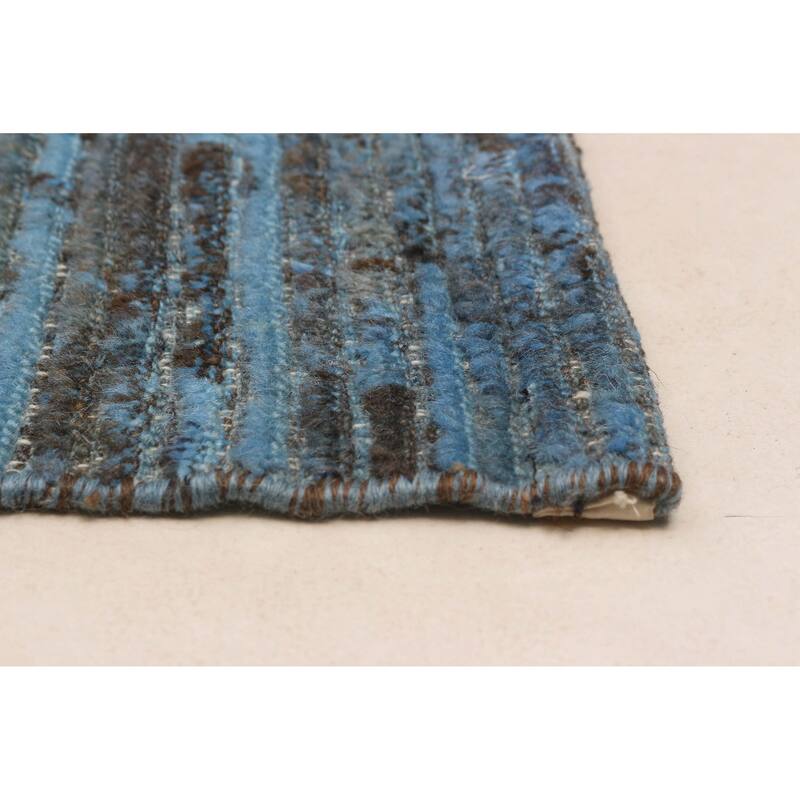 ECARPETGALLERY Hand-knotted Finest Peshawar Ziegler Blue Wool Rug - 9'4 x 12'10