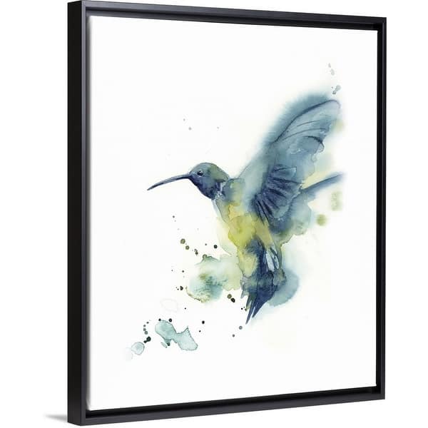 Hummingbird Black Float Frame Canvas Art Overstock 25496813