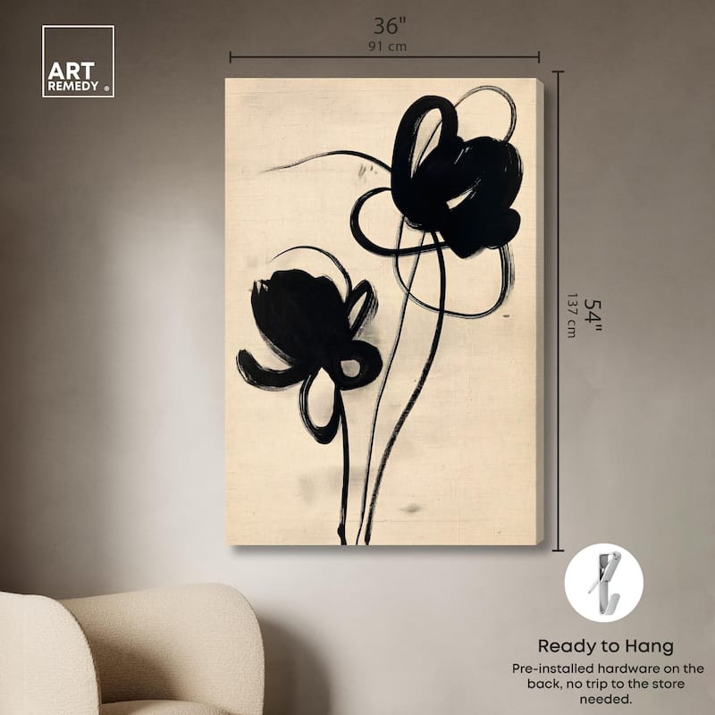 Florals in the Minimal I Canvas by Art Remedy, Gallery Wrapped