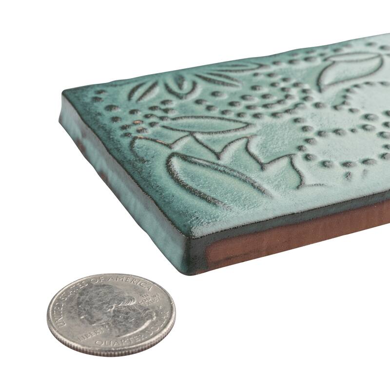 Merola Tile Antic Feelings Lava Verde 3" x 6" Ceramic Wall Tile