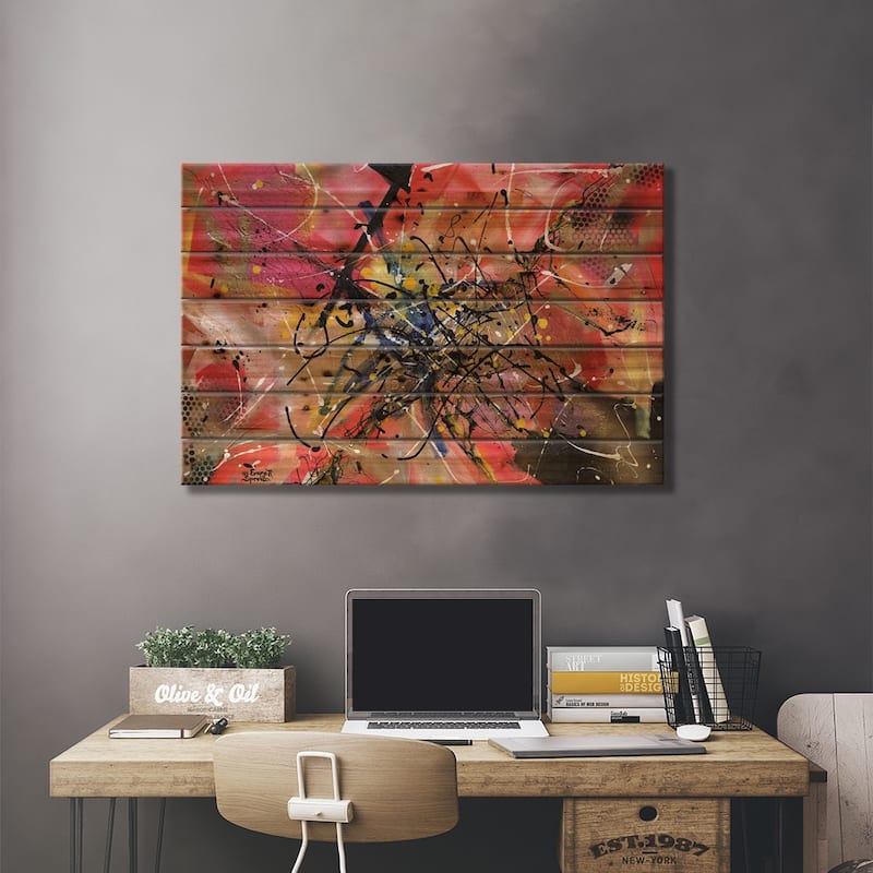 Any Way U Look At It Print On Wood by Everett Spruill - Multi-Color