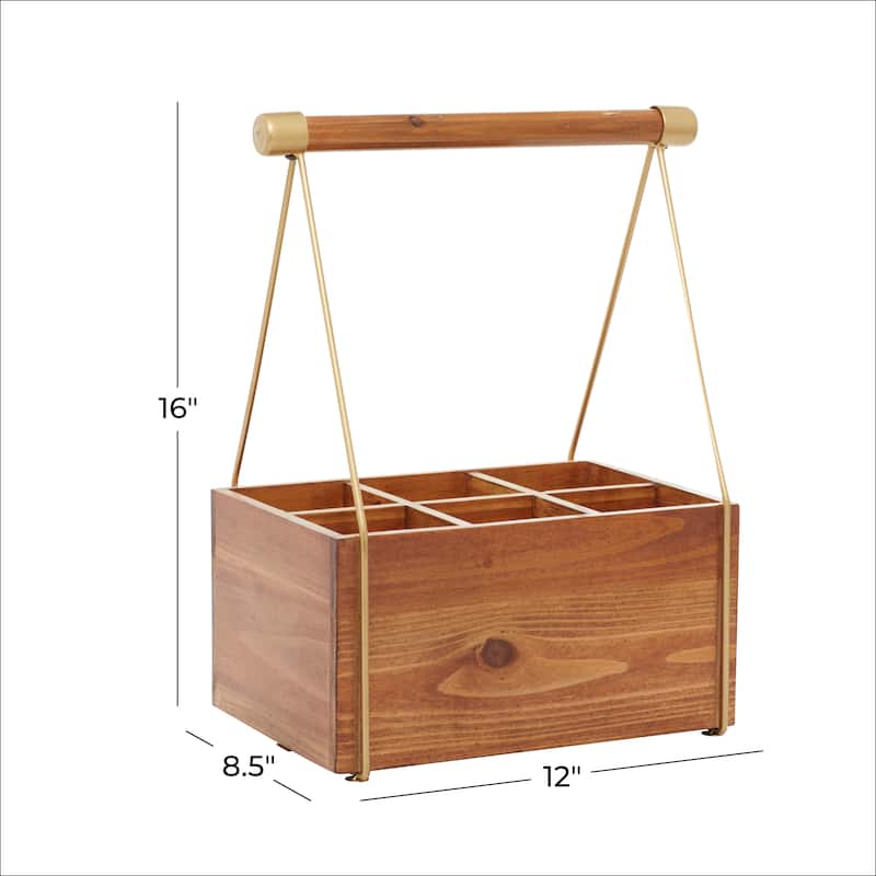 Brown Wood Modern Farmhouse Kitchen Storage r 12 x 6 x 12 - 12 x 9 x 16