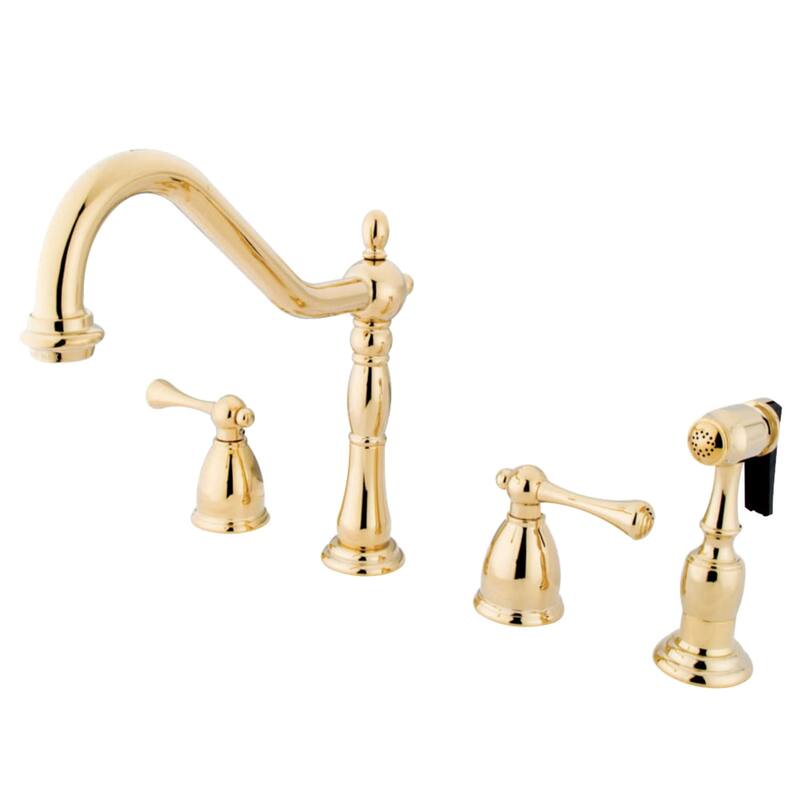 Kingston Brass Heritage 1.8 GPM Widespread Kitchen Faucet - Includes