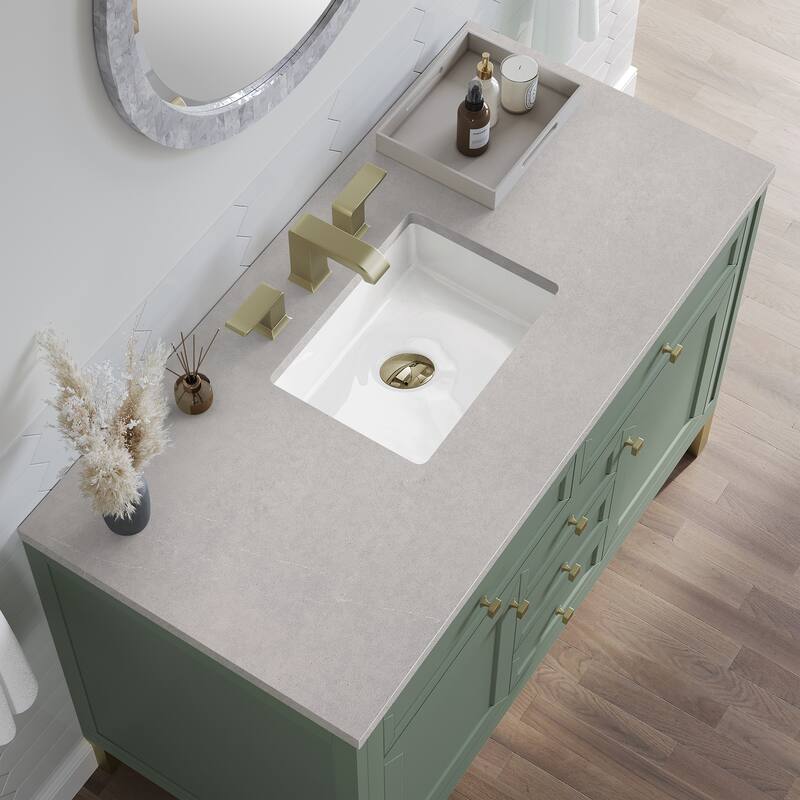 James Martin Vanities Chicago 48" Single Vanity, Smokey Celadon