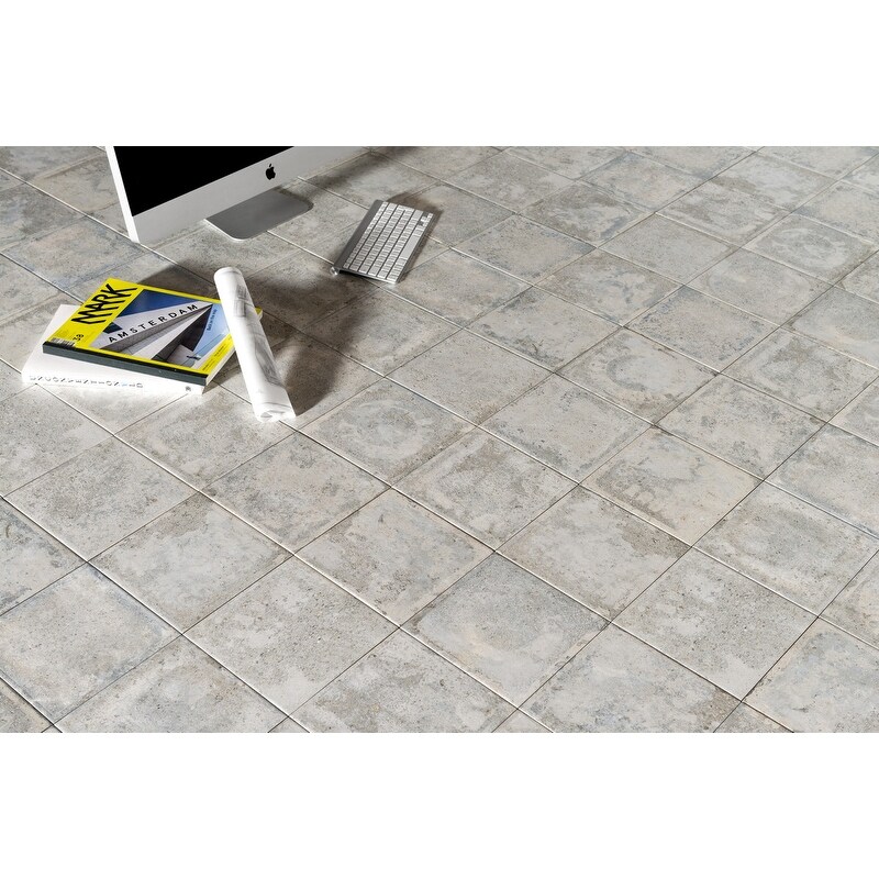 Shop Black Friday Deals On Piazza Ceramic Italian Tile In Rome Grey 8 X 8 7 Sq Ft Overstock 32254091