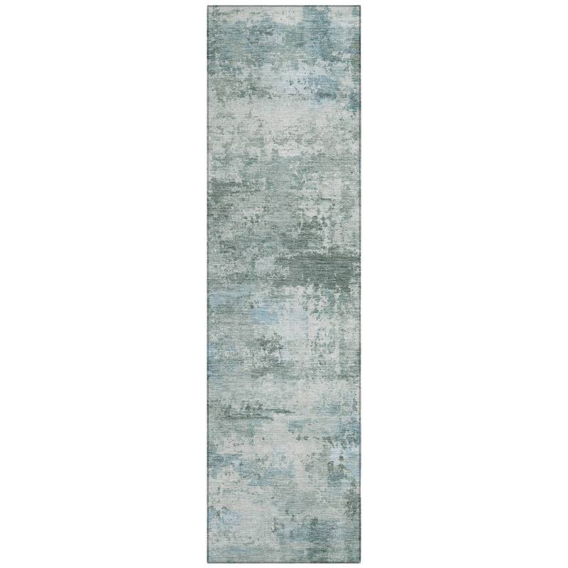 Machine Washable Indoor/ Outdoor Modern Solid Chantille Rug