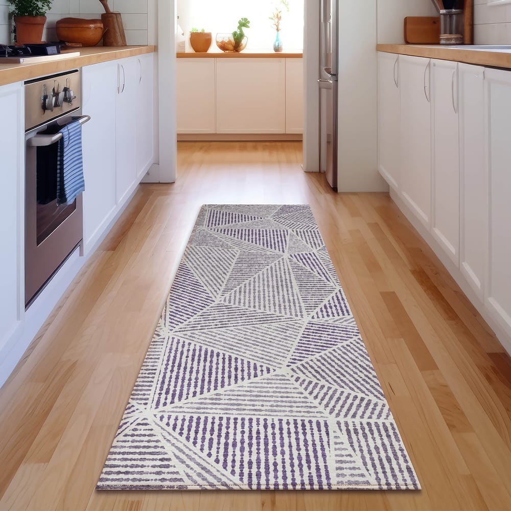 Premium Washable Super Soft Contemporary Mosaic Mayfield Rug
