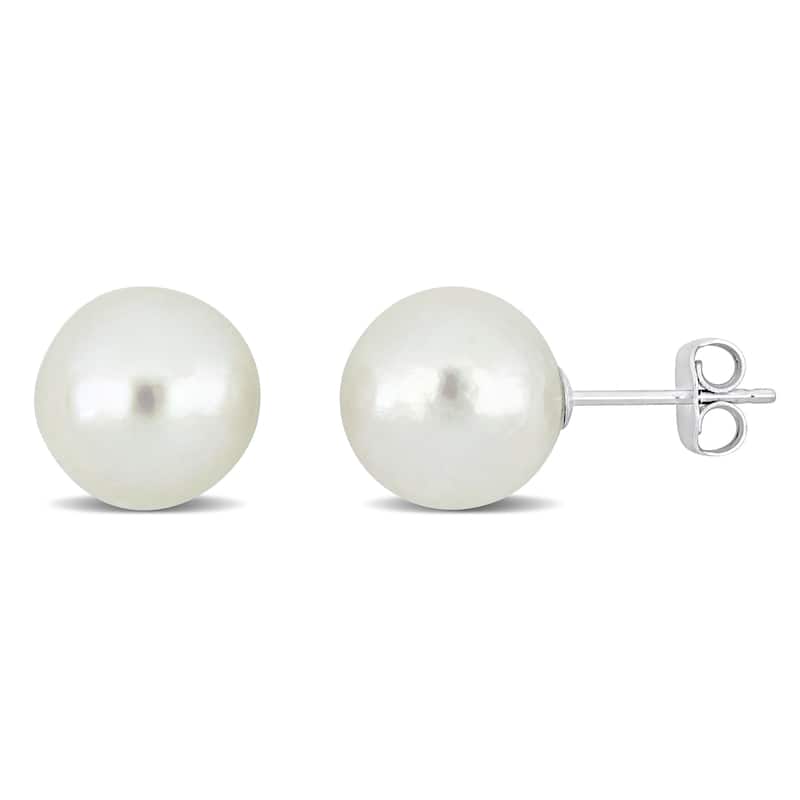 Miadora 11-12mm Cultured Edison Pearl Stud Earrings Sterling Silver
