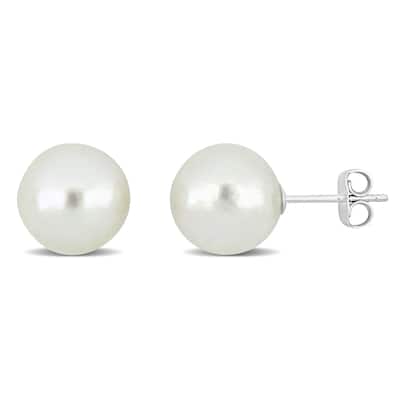 Miadora 11-12mm Cultured Edison Pearl Stud Earrings Sterling Silver