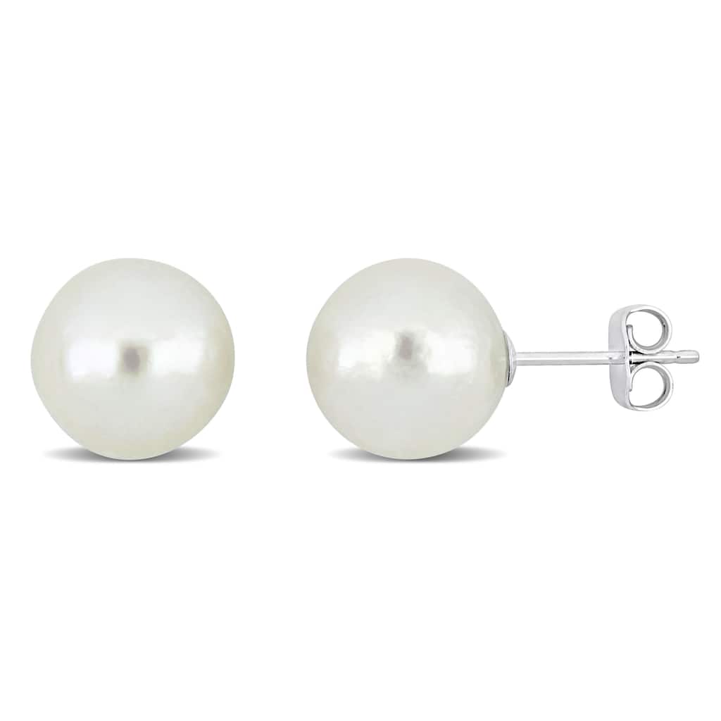 Miadora 11-12mm Cultured Edison Pearl Stud Earrings Sterling Silver