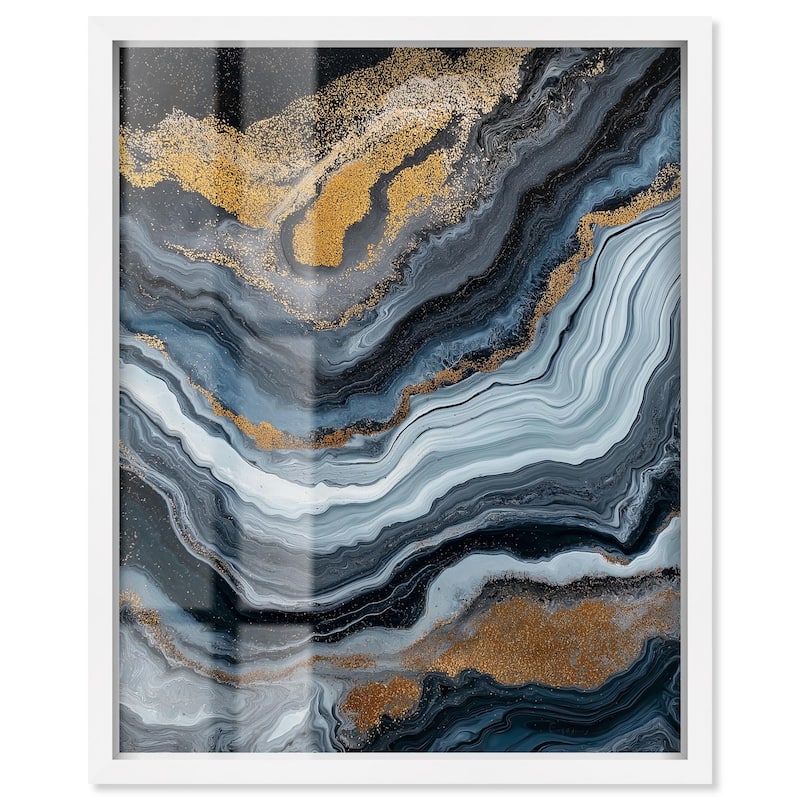 Acrylic Flow II Shadowbox by Art Remedy - White - 30" x 36"