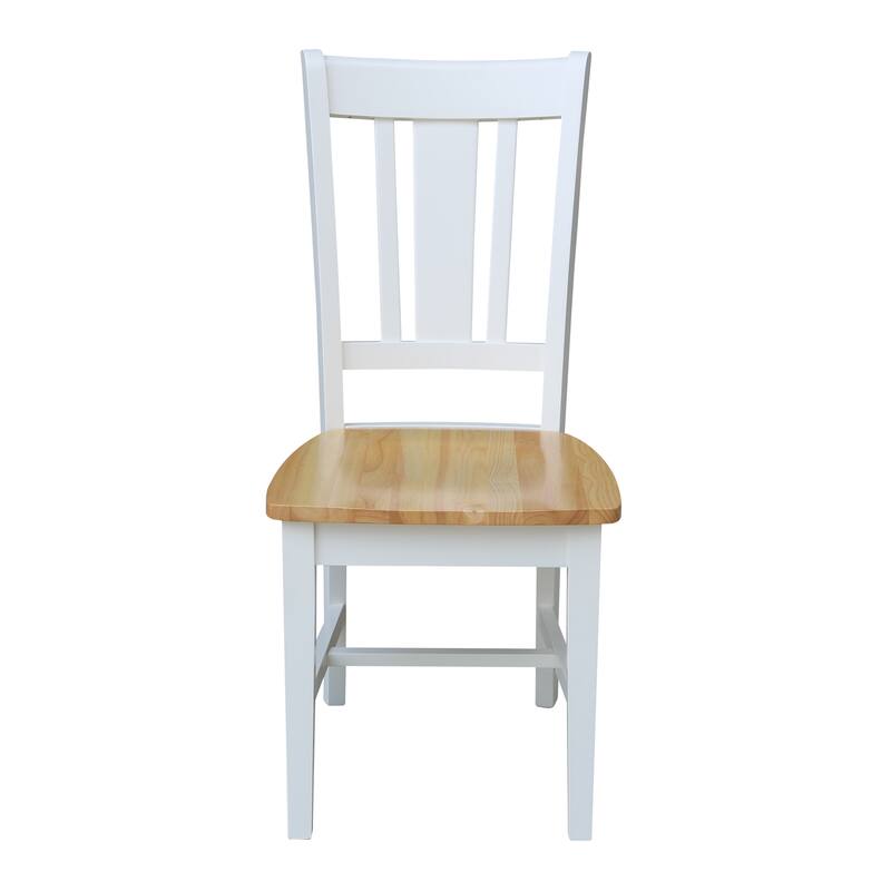 International Concepts Solid Wood San Remo Splatback Chairs - Set of 2