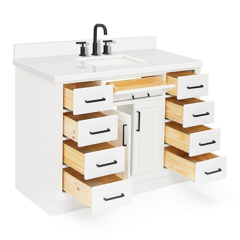 Ariel T049SWQRVO Hepburn 49" Free Standing Single Basin Vanity Set