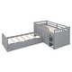 preview thumbnail 10 of 8, L-shaped Space-Saving Twin Loft and Twin Platform Bed with 7 Drawers and Full Guardrails-White
