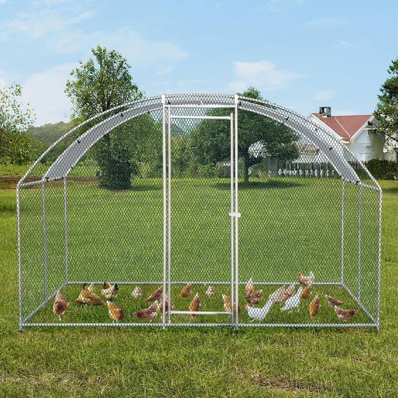 Outdoor Metal Large Poultry Coop for Chicken Rabbits Small animals