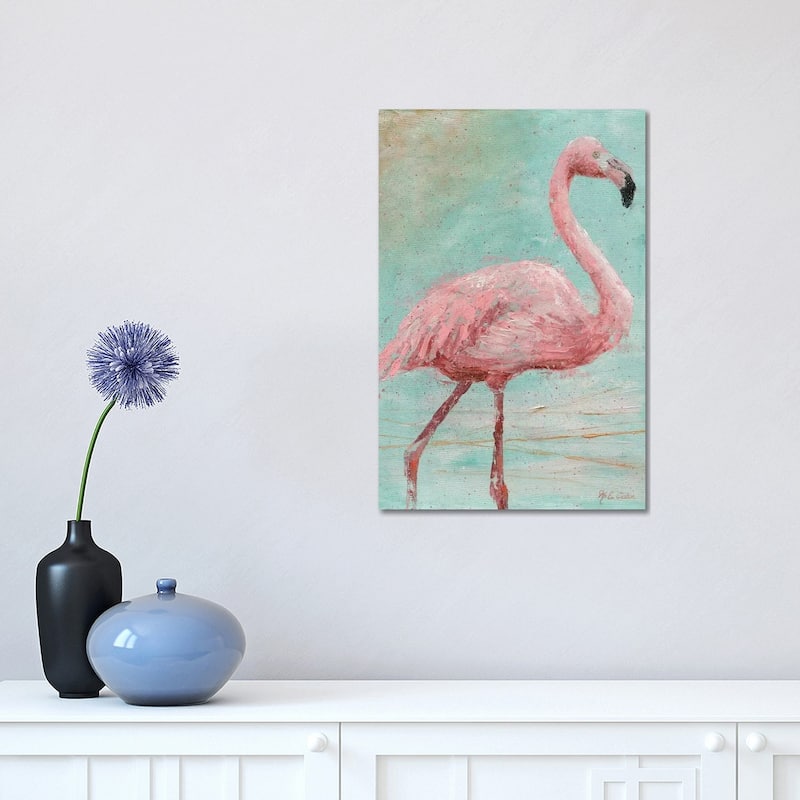 iCanvas "Pink Flamingo I" by Marie Elaine Cusson Canvas Print - 18x12x1.5