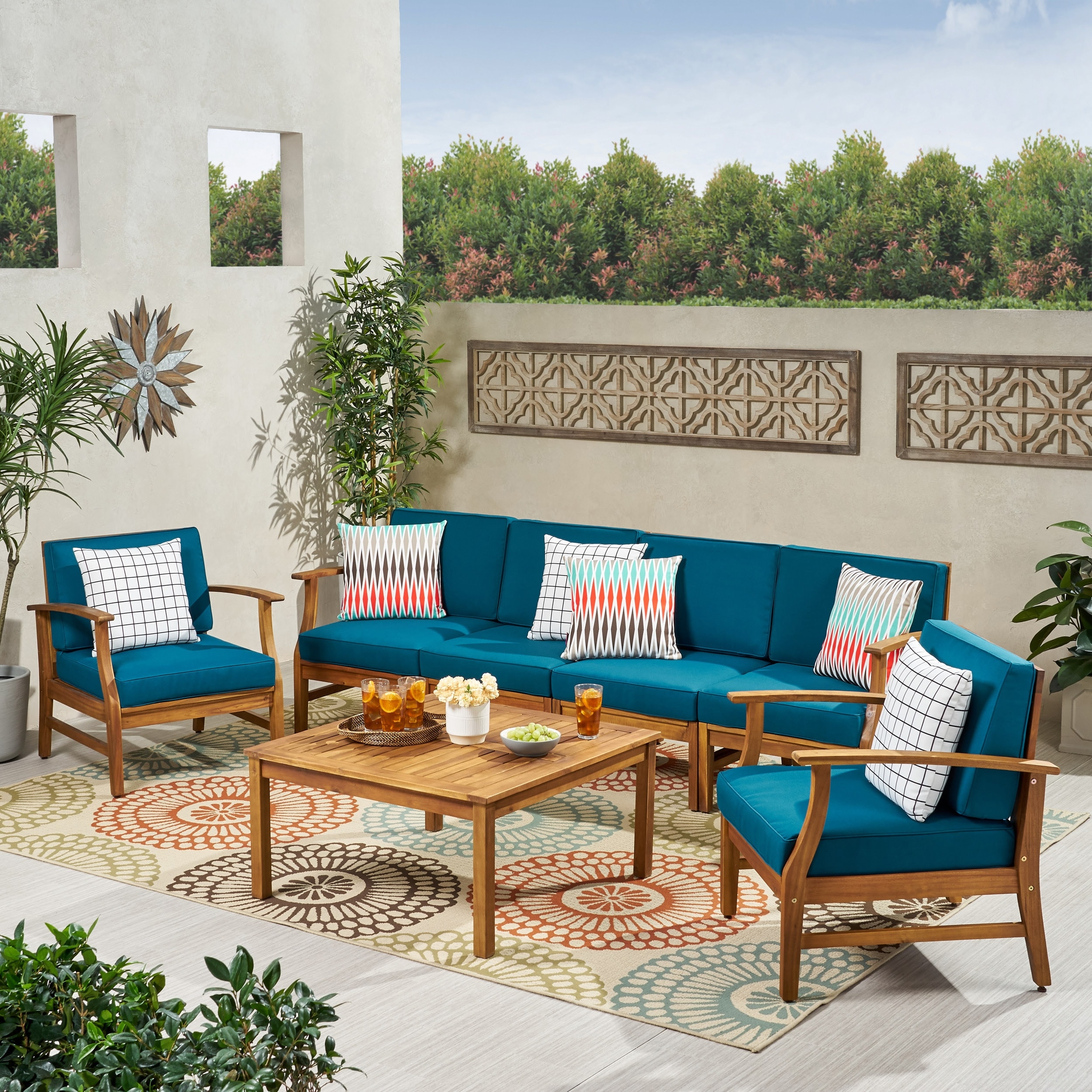 Perla outdoor acacia hotsell wood club chair