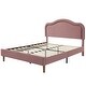 preview thumbnail 68 of 66, Velvet Upholstered Platform Bed Smart LED Bed Frame with Adjustable Height Headboard, Noise-Free Slat Support for Night's Sleep