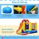 preview thumbnail 7 of 11, Inflatable Water Slide Bounce House with Pool and Cannon Without Blower - 9' x 10.5' x 7' (L x D x H)
