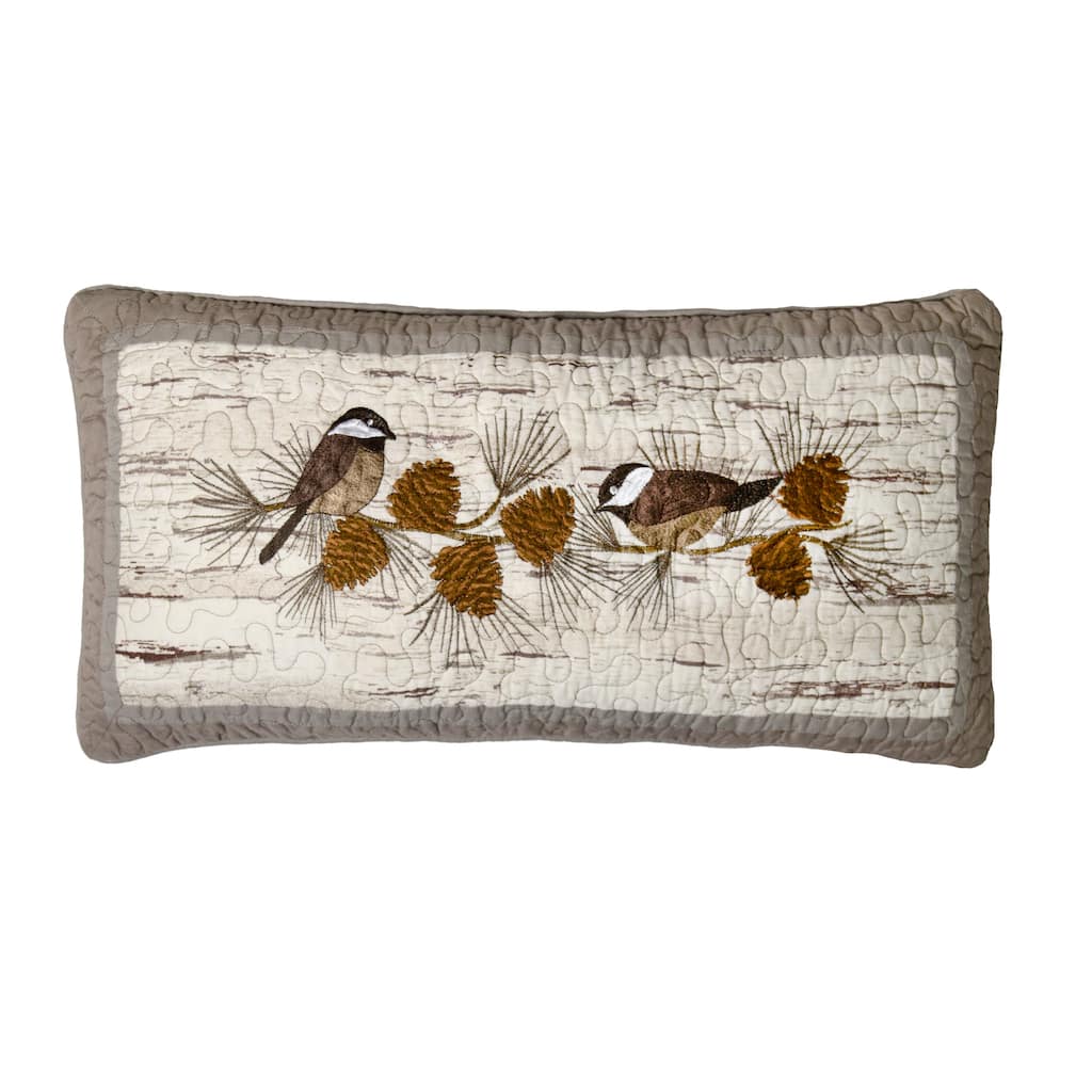 Donna Sharp Birch Forest Chickadee Decorative Pillow