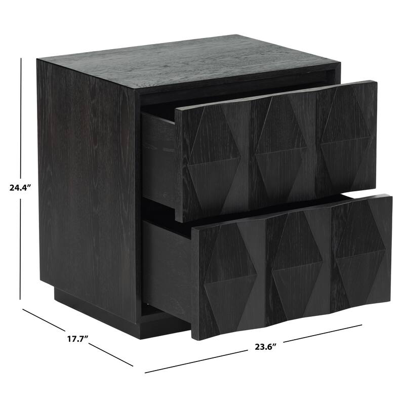 SAFAVIEH Couture Riabelle Wood 2 Drawer Nightstand