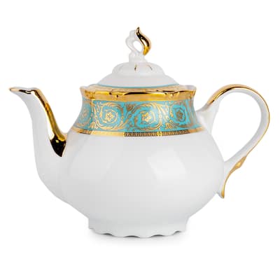 Royal Green Porcelain Tea Pot - 40.58 fl oz