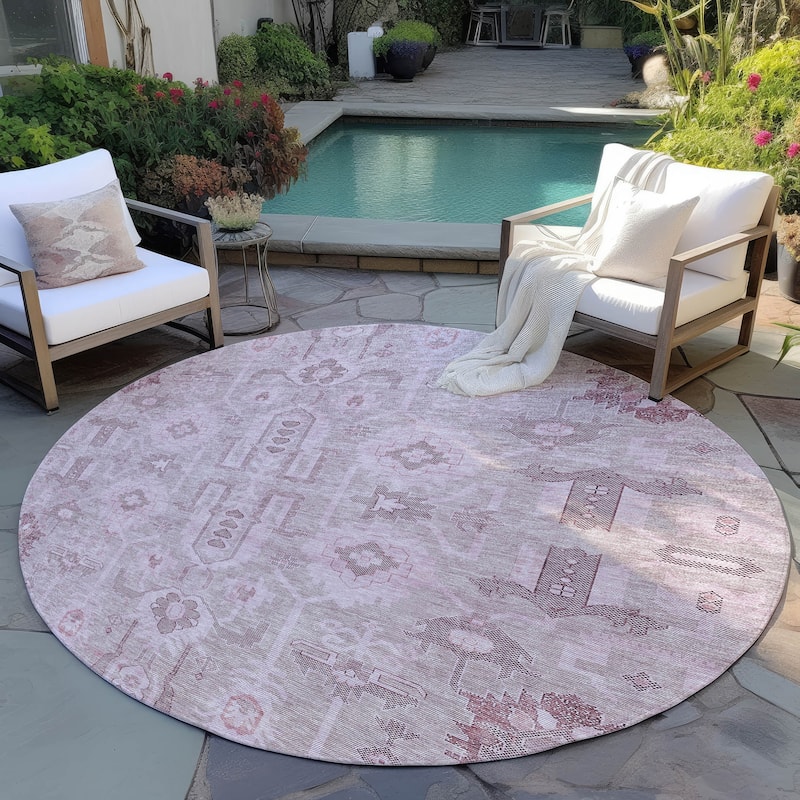 Machine Washable Indoor/ Outdoor Chantille Traditional Boho Rug