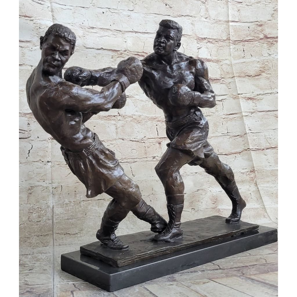Muhammad Ali Sonny Liston Second Round Fight Boxing Boxer Bronze Sculpture
