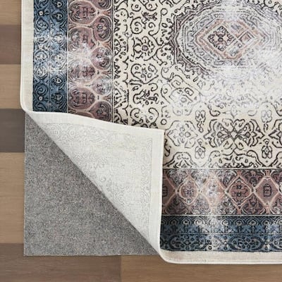 HomeRoots Solid Area Rug - Gray - 116.00 in. x 90.00 in. x 0.25 in.