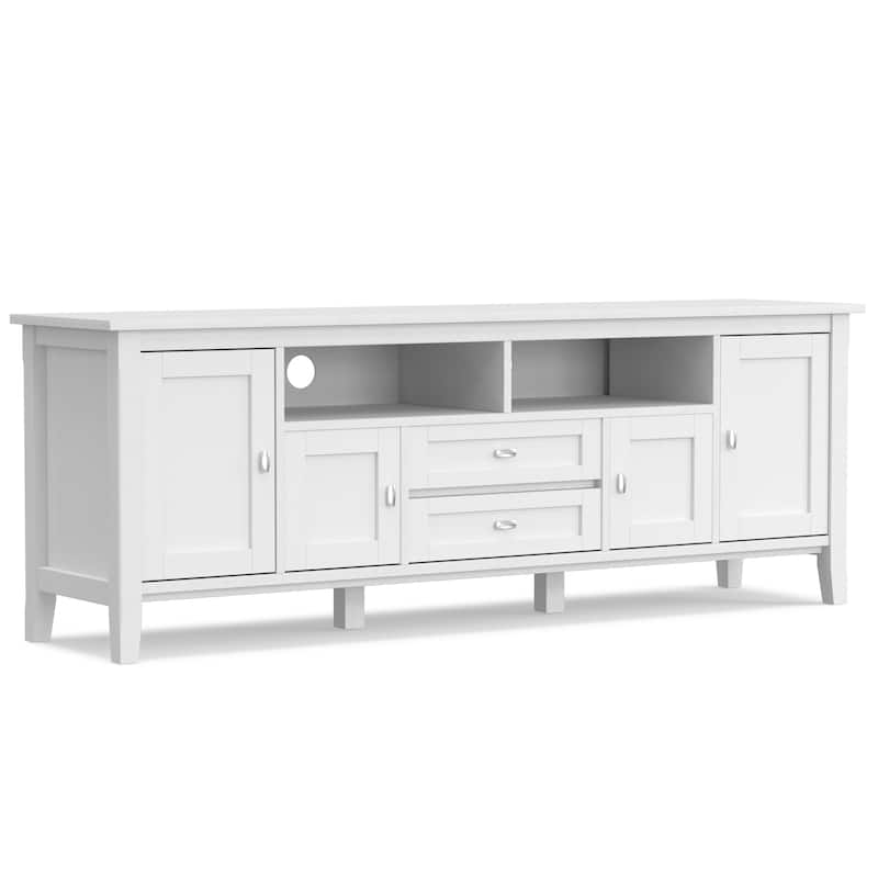 WYNDENHALL Norfolk SOLID WOOD 72 inch Wide TV Media Stand For TVs up to 80 inches - 72'' W x 17.5'' D x 26'' H