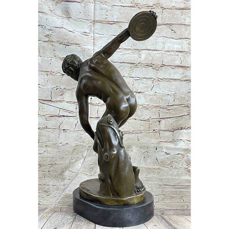 Discobolos Of Myron Discus Thrower Ancient Greek Bronze Sculpture Statue Replica