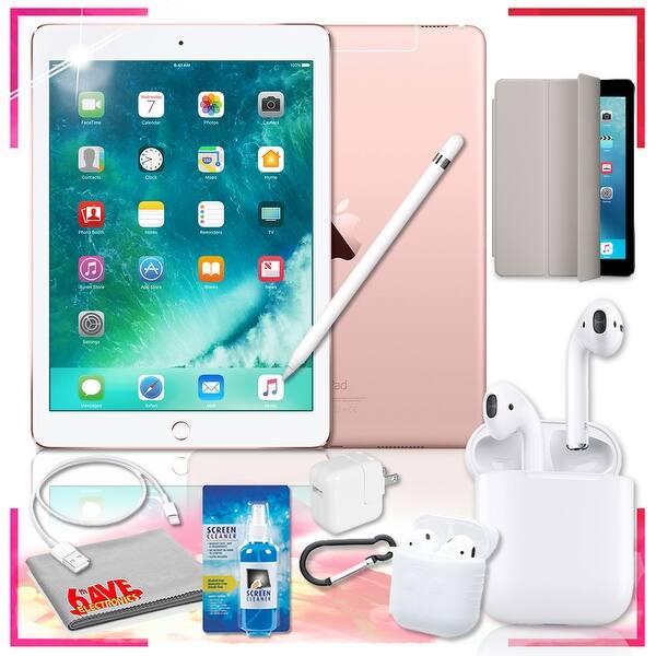 Apple 9 7 Ipad Pro 32gb Wi Fi 4g With Apple Pencil Deluxe Bundle Overstock 29308995