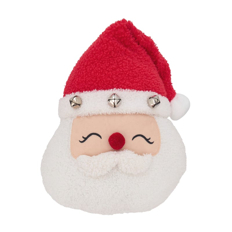 Jolly Saint Nick Santa Poly Filled Throw Pillow - Multi - 11"x13" - Polyester